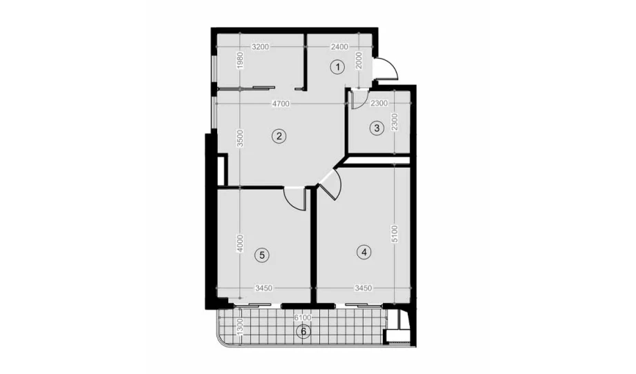 3-комнатная квартира 72.1 м²  6/12 этаж | Жилой комплекс NAVRUZ GROUP