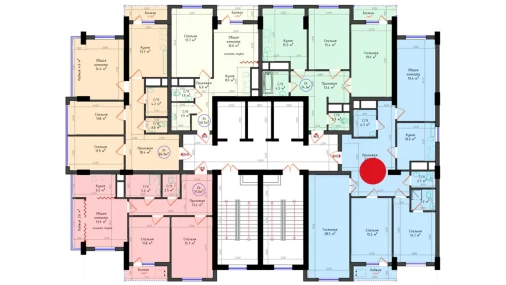 4-комнатная квартира 124.2 м²  2/21 этаж | Жилой комплекс Brilliant City