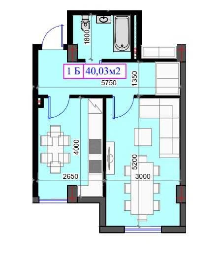 1-xonali xonadon 74.99 m²  1/7 qavat | O'ZBEGIM Turar-joy majmuasi