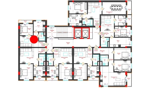 1-xonali xonadon 41 m²  7/12 qavat | CHINARA PARK Turar-joy majmuasi