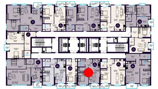 2-xonali xonadon 58.5 m²  9/19 qavat | Central Avenue Turar-joy majmuasi