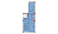 2-комн. квартира 77.3 м²  4/9 этаж | Жилой комплекс ZAR ZAMONAVIY UYLAR