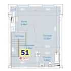 1-xonali xonadon 95.5 m²  1/9 qavat | YANGI AVLOD Turar-joy majmuasi