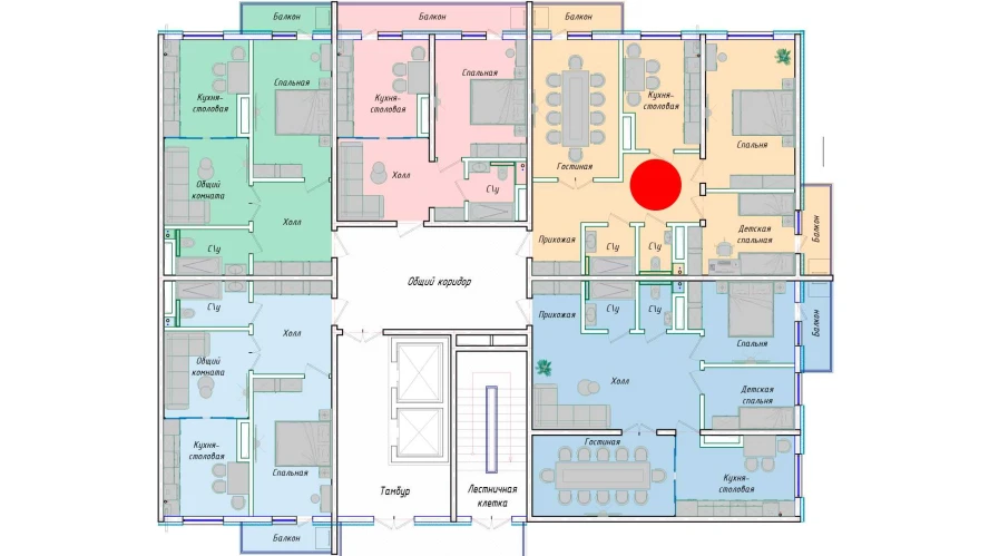 3-xonali xonadon 87.26 m²  4/12 qavat | SERGELI CITY Turar-joy majmuasi