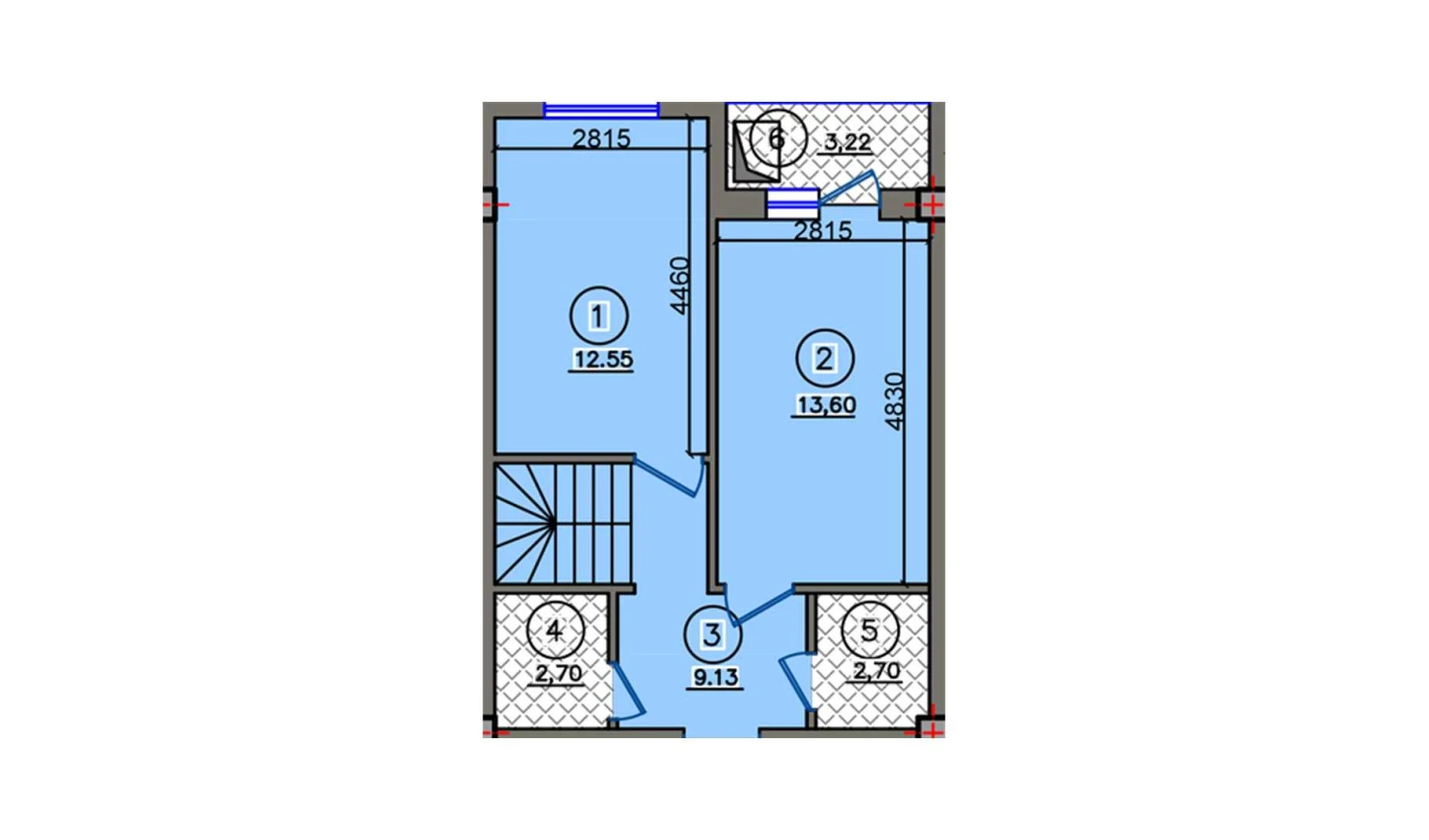 1-xonali xonadon 43.9 m²  10/10 qavat | Qibray City Turar-joy majmuasi