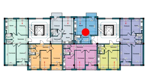 1-комнатная квартира 43.3 м²  3/9 этаж | Жилой комплекс NUR BARAKA