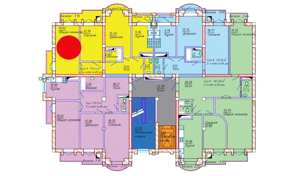 3-комнатная квартира 79.44 м²  8/10 этаж | Жилой комплекс Samarqand Park Avenue