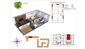 2-xonali xonadon 67.1 m²  12/9 qavat | Uchtepa Avenue Turar-joy majmuasi