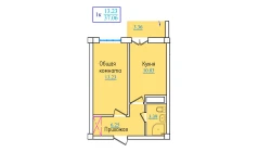 1-комн. квартира 37.06 м²  6/9 этаж | Жилой комплекс PROVANS