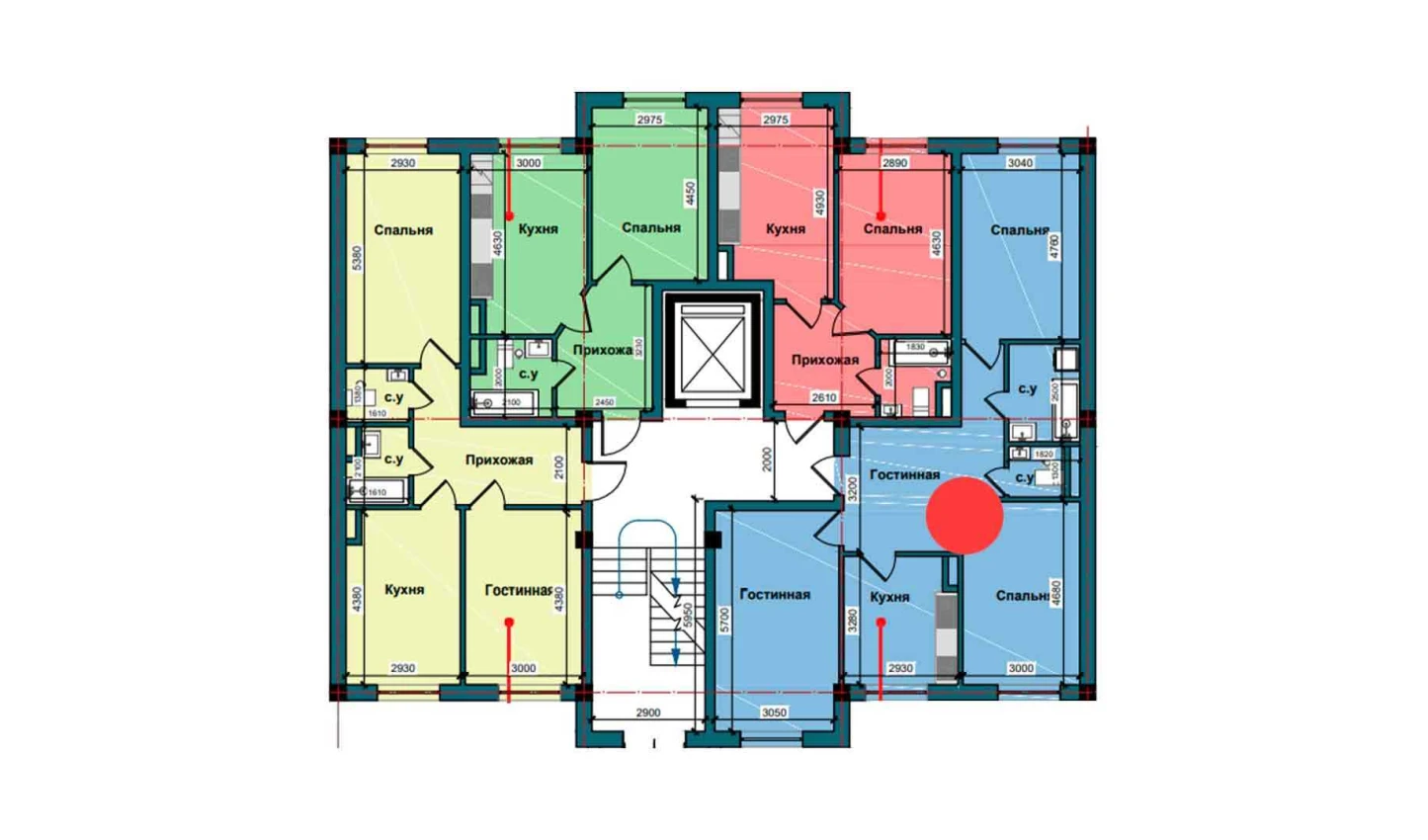 3-комн. квартира 79.3 м²  1/9 этаж | Жилой комплекс NUR BARAKA