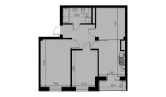 2-комн. квартира 60.53 м²  9/10 этаж | Жилой комплекс YANGIOBOD RESIDENCE