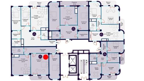 3-комнатная квартира 100.9 м²  5/16 этаж | Жилой комплекс Havas Premium