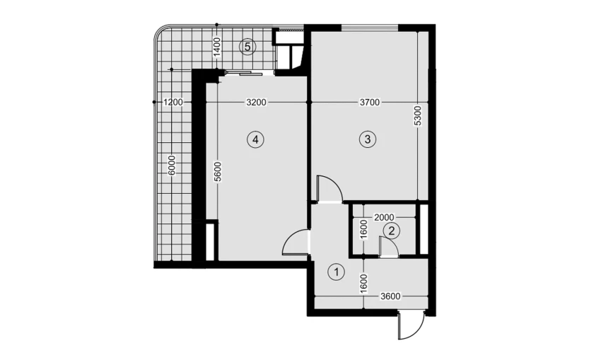 2-xonali xonadon 60.9 m²  3/12 qavat | NAVRUZ GROUP Turar-joy majmuasi