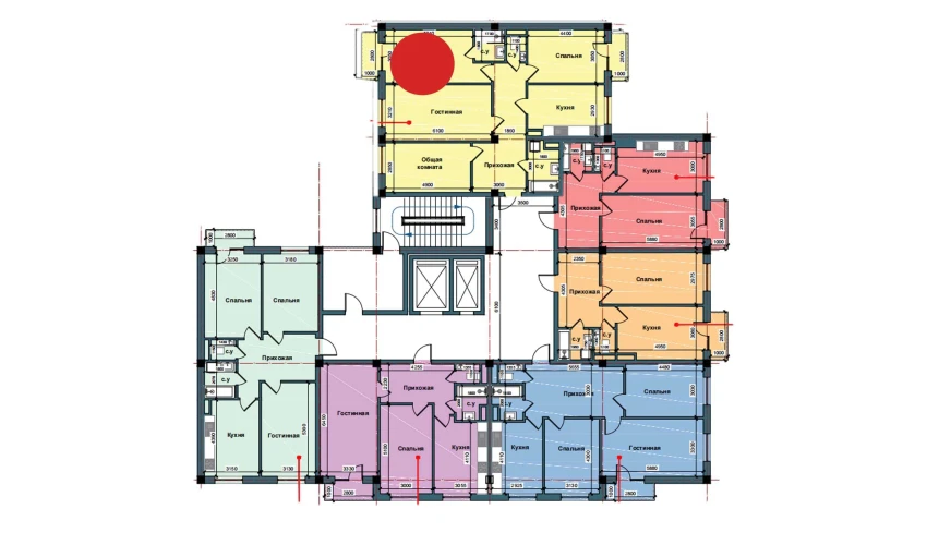 4-комнатная квартира 112.1 м²  6/10 этаж | Жилой комплекс NUR BARAKA