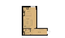 1-комн. квартира 41.92 м²  2/9 этаж | Жилой комплекс MINGCHINOR