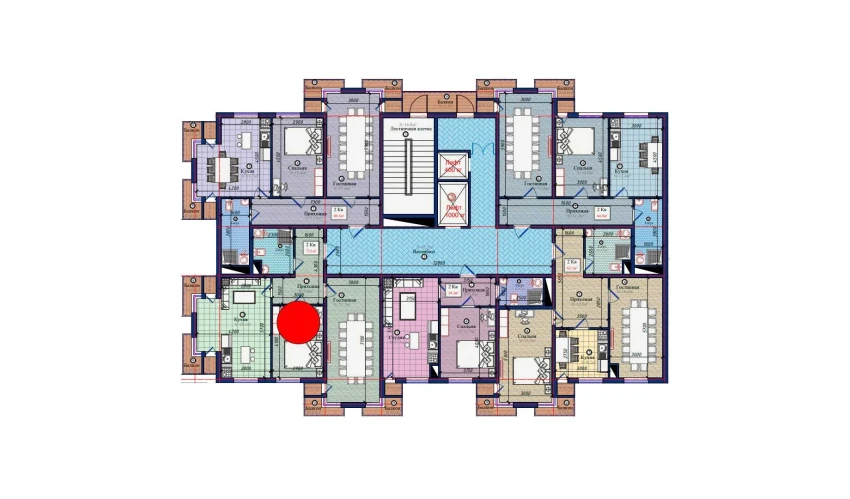 2-комнатная квартира 72.1 м²  8/10 этаж | Жилой комплекс NURAFSHON