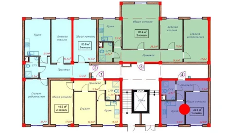 1-комнатная квартира 32.6 м²  1/10 этаж | Жилой комплекс Orzular