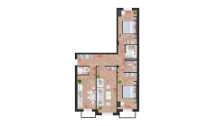 3-комн. квартира 111.53 м²  10/10 этаж | Жилой комплекс Ko'kcha-Oqtepa