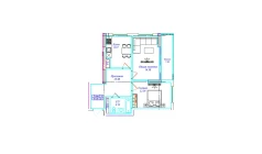 2-xonali xonadon 61.56 m²  10/17 qavat | UCHTEPA CITY Turar-joy majmuasi