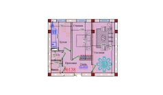 2-xonali xonadon 69 m²  1/9 qavat | ZAR ZAMONAVIY UYLAR Turar-joy majmuasi