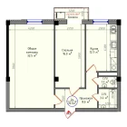 2-комн. квартира 76.5 м²  10/12 этаж | Жилой комплекс Zamin Jizzax
