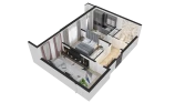 2-комн. квартира 52.7 м²  13/16 этаж | Жилой комплекс TRINITY