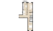 2-xonali xonadon 61.61 m²  8/10 qavat | Ko'kcha-Oqtepa Turar-joy majmuasi