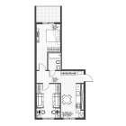 2-комн. квартира 53.5 м²  14/14 этаж | Жилой комплекс PARVOZ