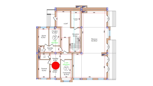 2-xonali xonadon 62.9 m²  1/5 qavat | Oq mahalla Turar-joy majmuasi