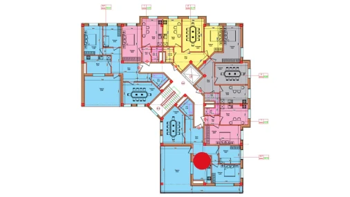 3-xonali xonadon 129.76 m²  8/8 qavat | Markaz Turar-joy majmuasi