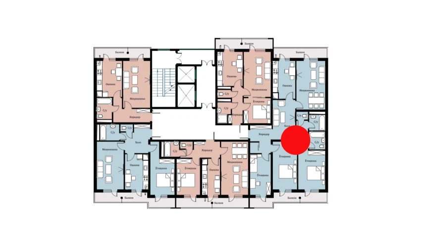 4-xonali xonadon 101.71 m²  4/16 qavat | SOKIN DIYOR Turar-joy majmuasi