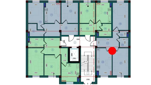 2-комнатная квартира 62.8 м²  1/7 этаж | Жилой комплекс Bristol