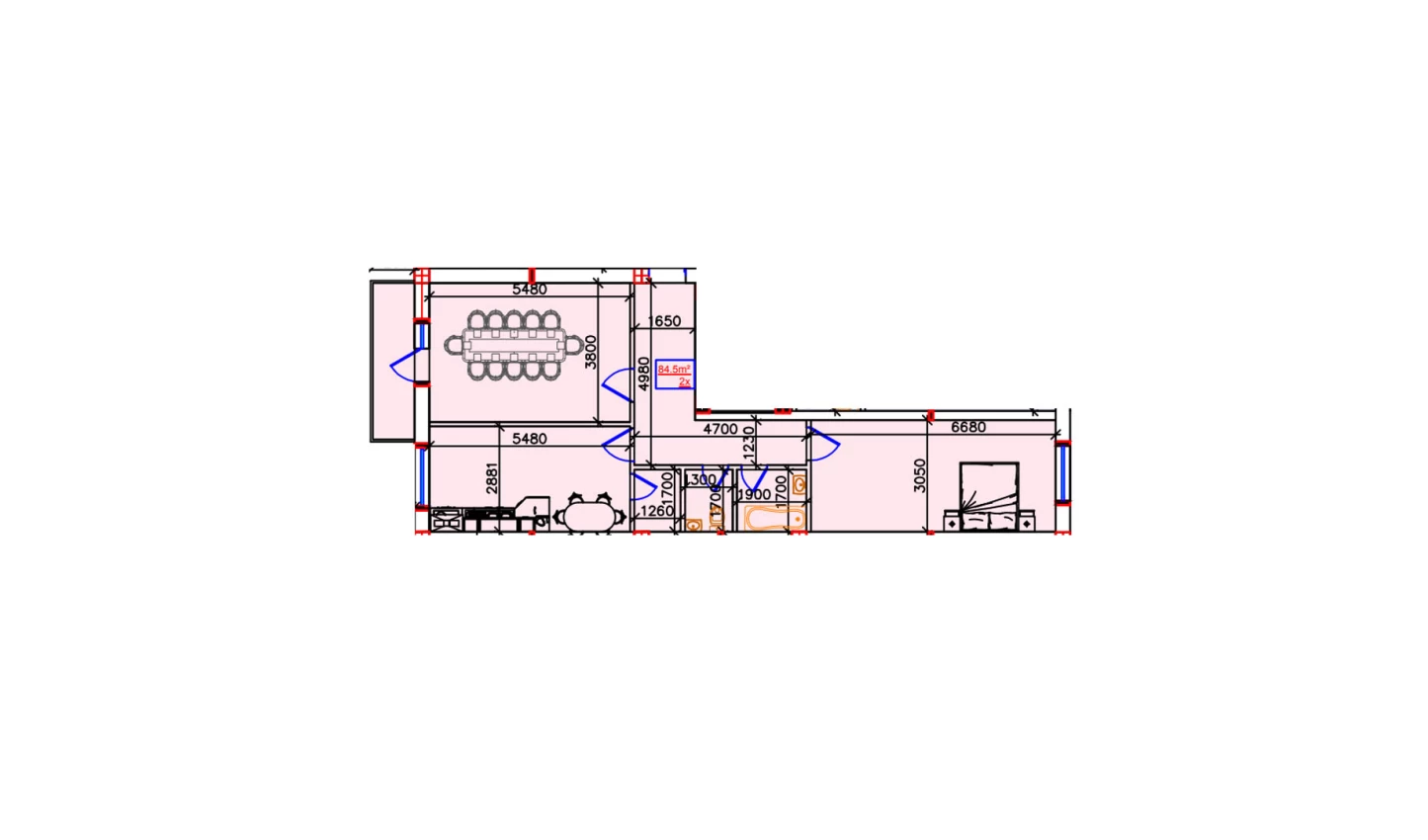 2-комн. квартира 84.5 м²  5/8 этаж | Жилой комплекс Mustaqillik Avenue