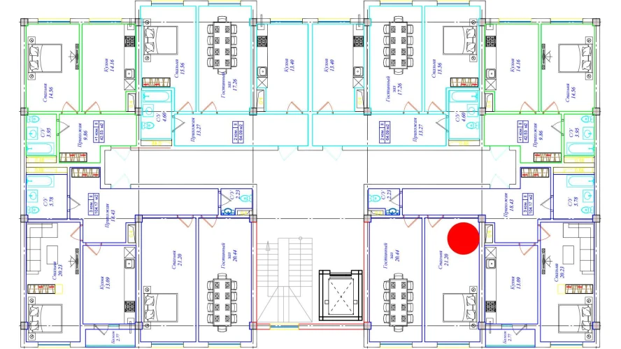 3-комн. квартира 104.17 м²  5/9 этаж | Жилой комплекс UCHTEPA CITY