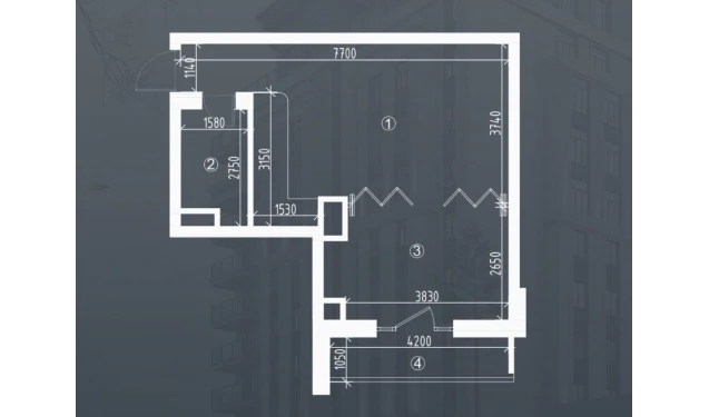 2-xonali xonadon 44.7 m²  12/12 qavat | Bunyodobod Turar-joy majmuasi