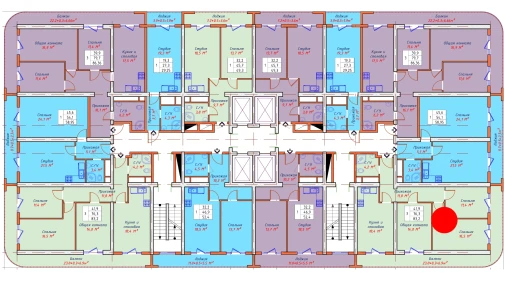 3-комнатная квартира 83.2 м²  16/22 этаж | Жилой комплекс TXT Tower