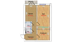2-комн. квартира 45.3 м²  5/6 этаж | Жилой комплекс MBG