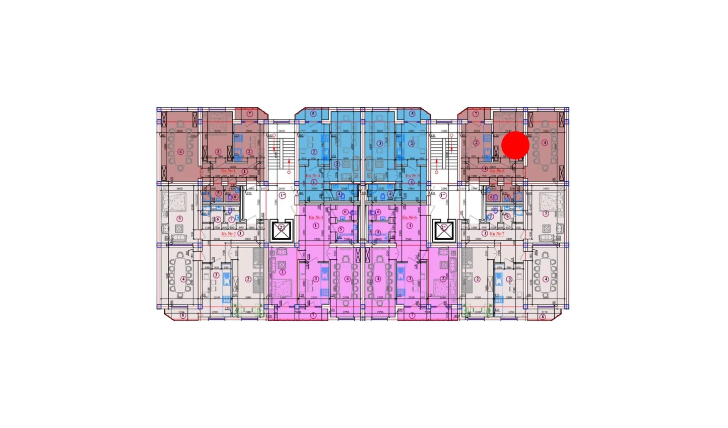 1-xonali xonadon 61 m²  5/10 qavat | AZAMATOV GROUP Turar-joy majmuasi