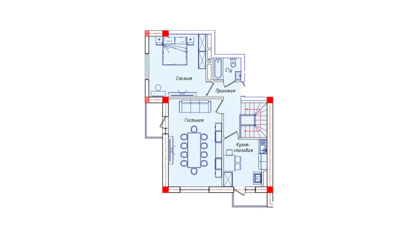 5-комнатная квартира 135.4 м²  7/8 этаж | Жилой комплекс STAR HOUSE RESIDENCE