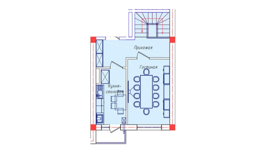 1-xonali xonadon 39.1 m²  5/8 qavat | STAR HOUSE RESIDENCE Turar-joy majmuasi