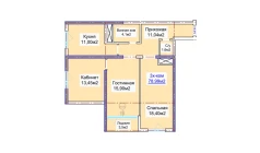 3-комн. квартира 78.99 м² 11/16 этаж | Жилой комплекс ELITE ECO CITY 3-комн. квартира 78.99 м² 11/16 этаж | Жилой комплекс ELITE ECO CITY