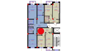 1-комн. квартира 45.41 м²  2/10 этаж | Жилой комплекс Ko'kcha-Oqtepa