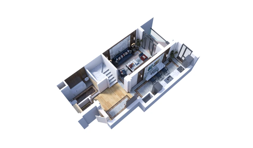 1-xonali xonadon 107.4 m²  16/16 qavat | Musaffo Turar-joy majmuasi