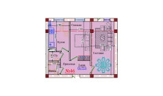 2-xonali xonadon 72.6 m²  7/9 qavat | ZAR ZAMONAVIY UYLAR Turar-joy majmuasi