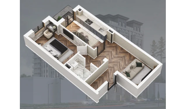 2-комнатная квартира 58.3 м²  11/12 этаж | Жилой комплекс Bunyodobod