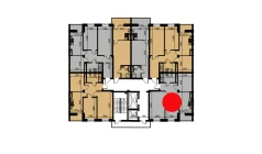 2-xonali xonadon 53.27 m²  6/10 qavat | YANGIOBOD RESIDENCE Turar-joy majmuasi