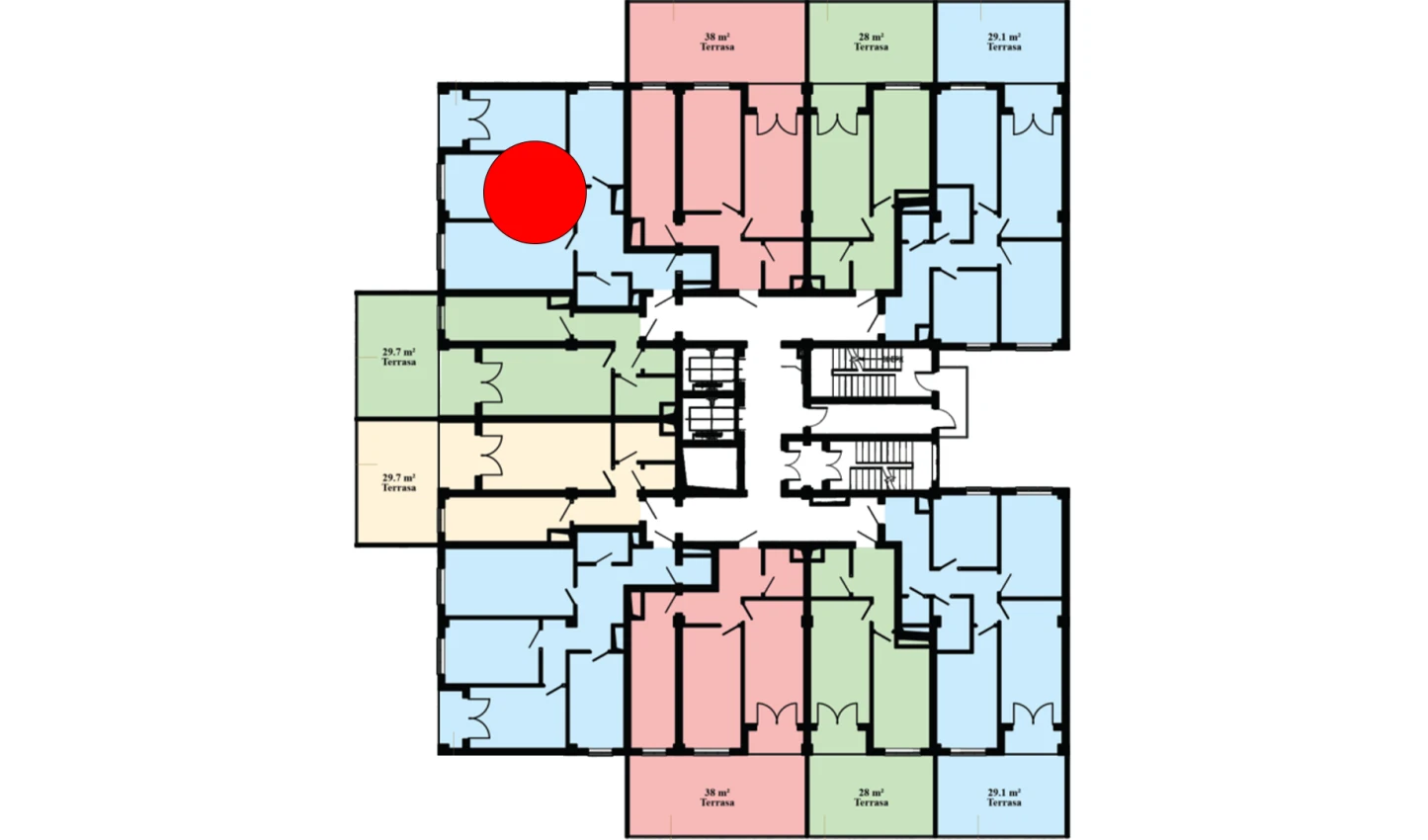 3-комн. квартира 87.8 м²  3/16 этаж | Жилой комплекс Musaffo