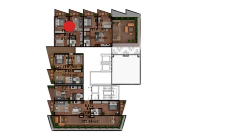 3-комнатная квартира 51.59 м²  7/7 этаж | Жилой комплекс TUSHLAR VODIYSI