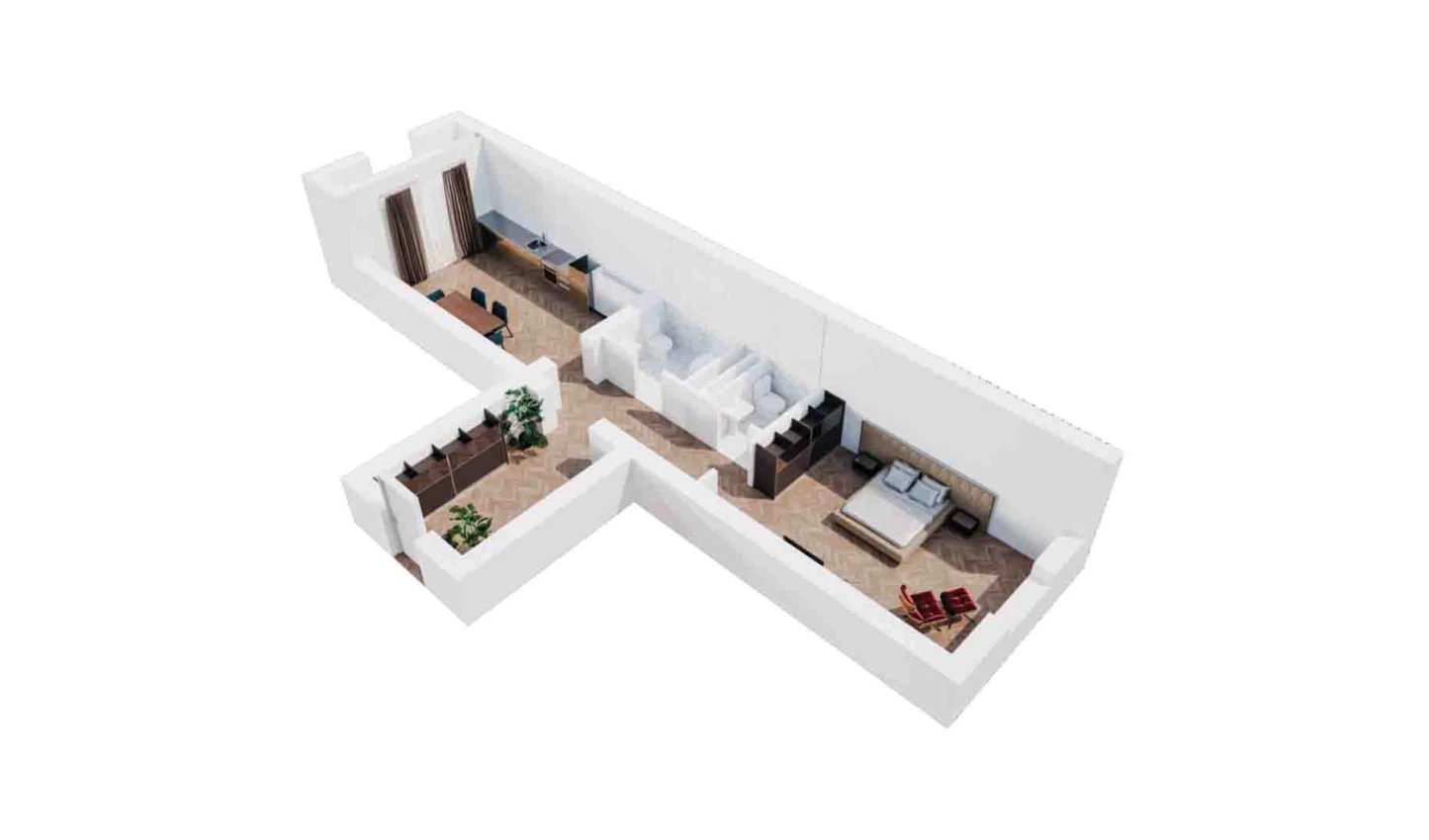 2-комн. квартира 70.3 м²  3/16 этаж | Жилой комплекс ISLOMOBOD