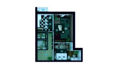 2-xonali xonadon 55 m²  2/9 qavat | ZAR ZAMONAVIY UYLAR Turar-joy majmuasi
